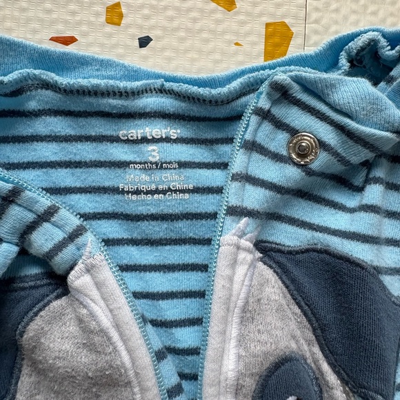 Carter's Blue Striped Dog Footie - Picture 3 of 3